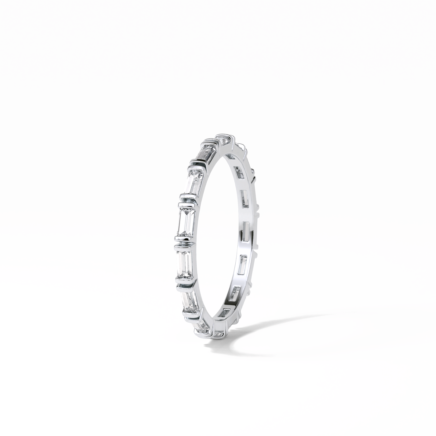 0.66 TCW Baguette Shaped Wedding Band