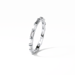 0.66 TCW Baguette Shaped Wedding Band 6