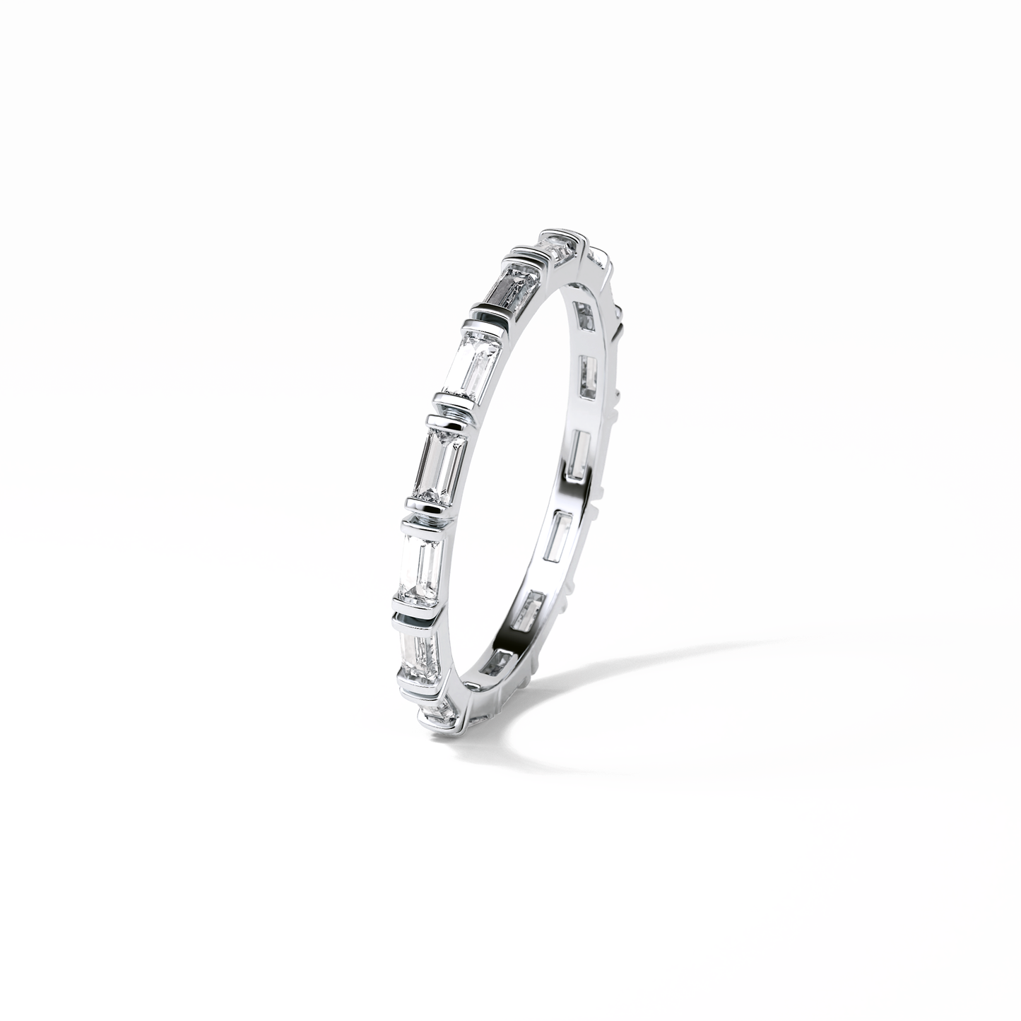 0.66 TCW Baguette Shaped Wedding Band