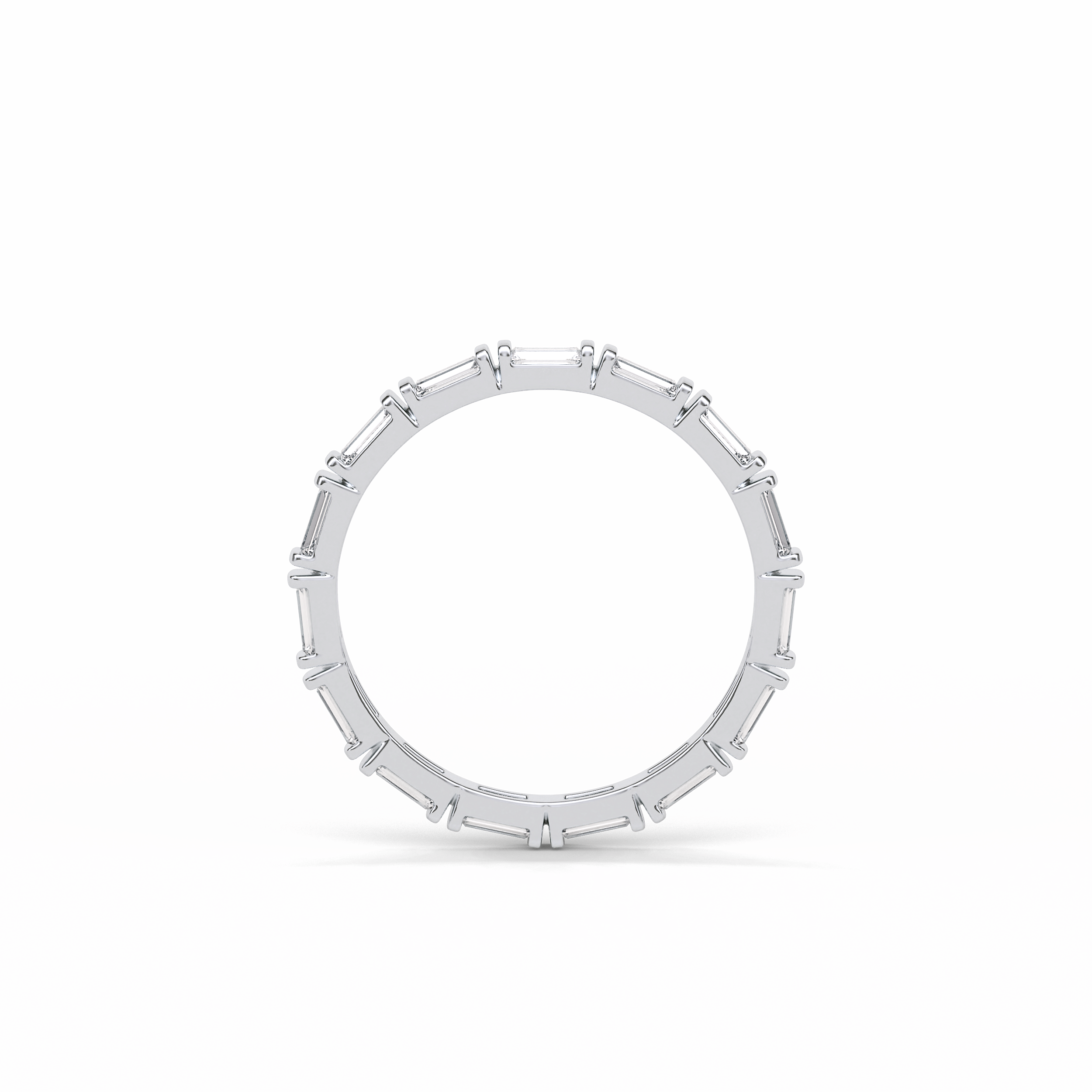 0.66 TCW Baguette Shaped Wedding Band 7