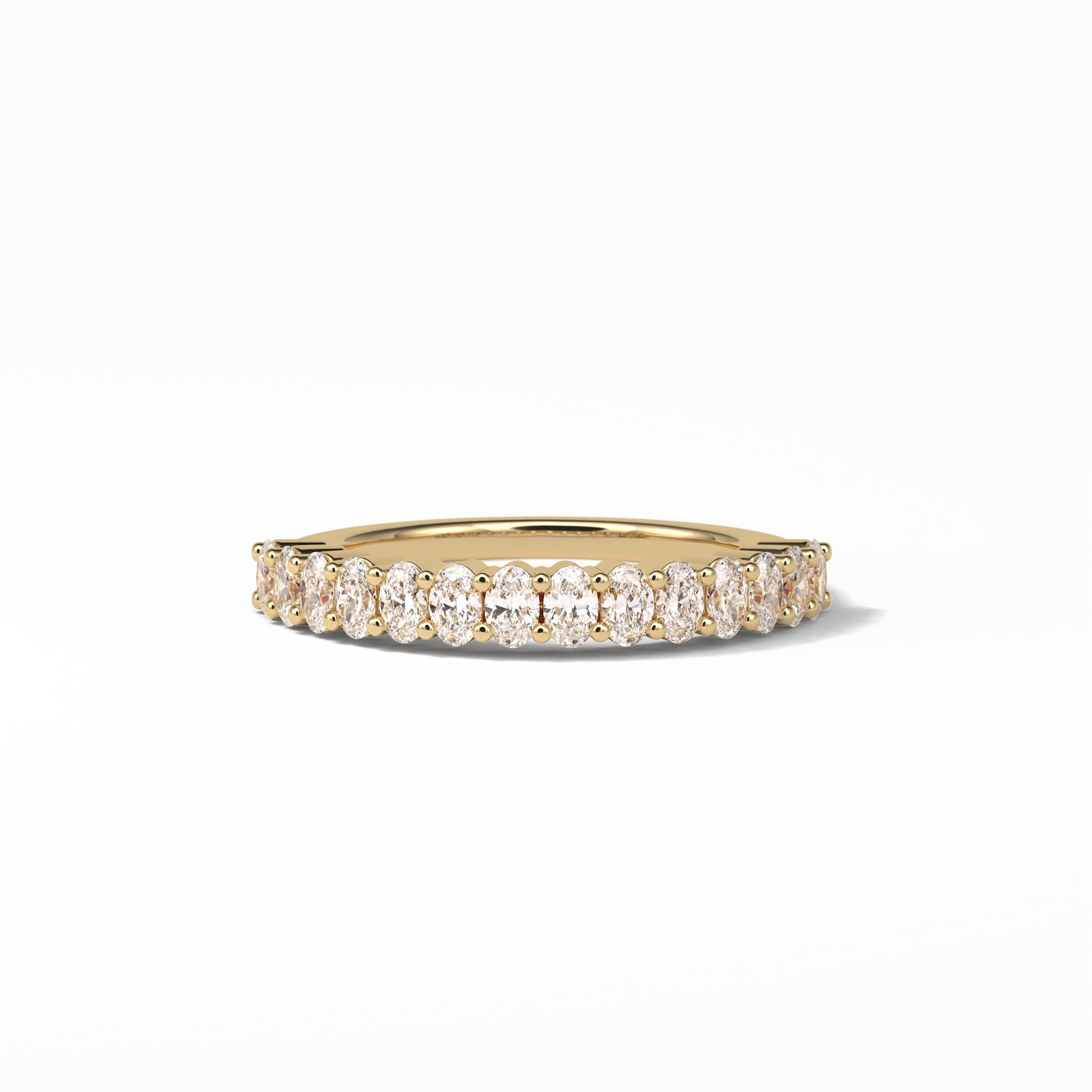 3.5 TCW Oval Shaped Wedding Band 7