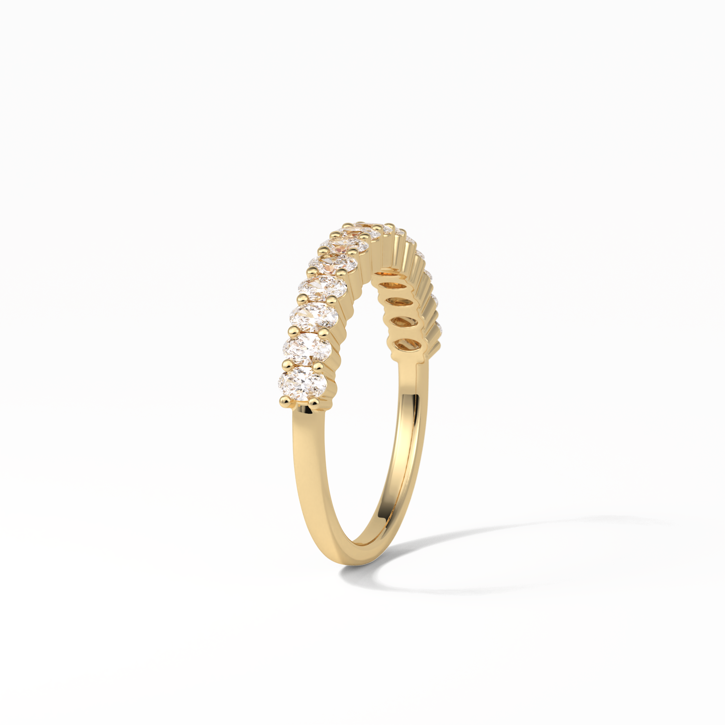 3.5 TCW Oval Shaped Wedding Band 13