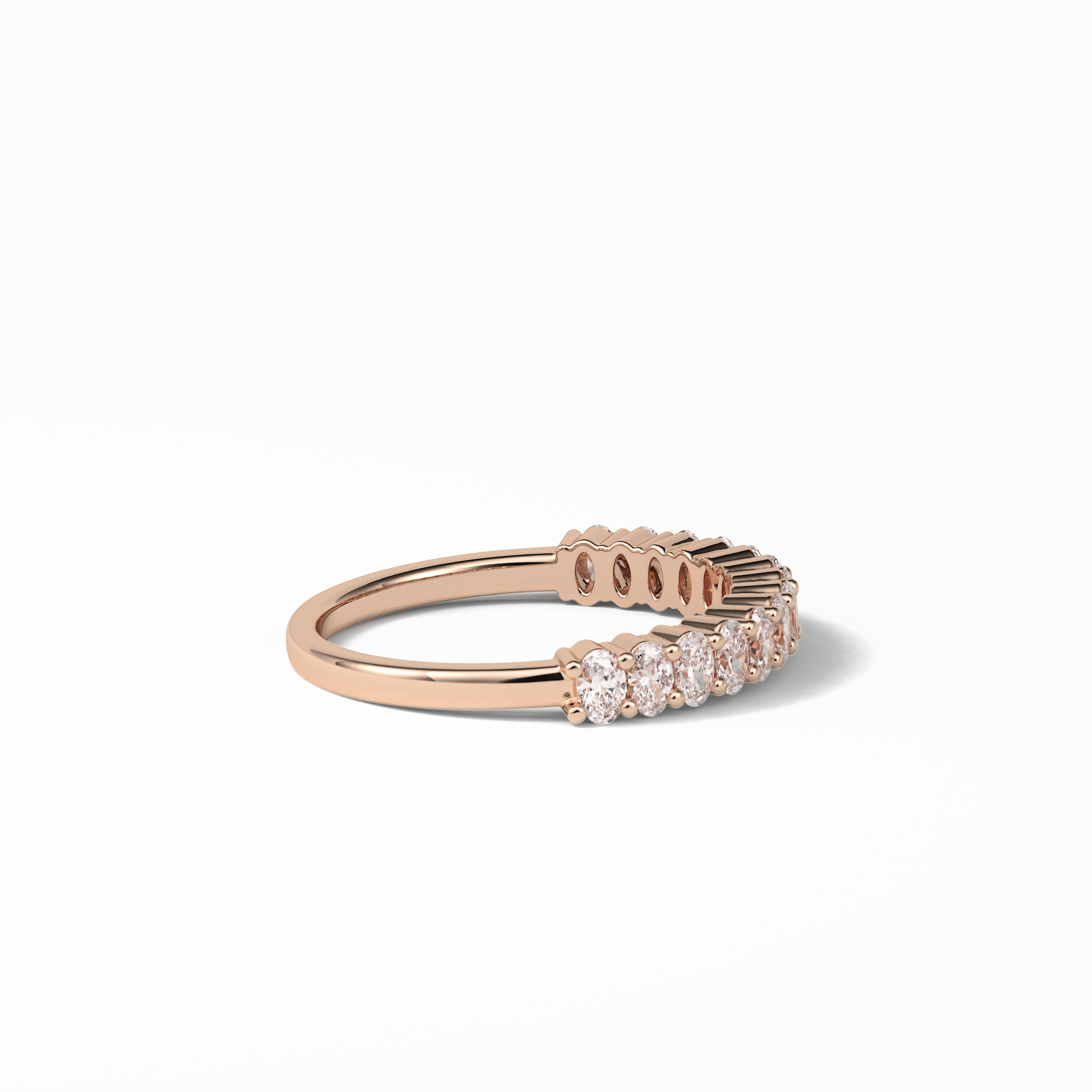 3.5 TCW Oval Shaped Wedding Band 18