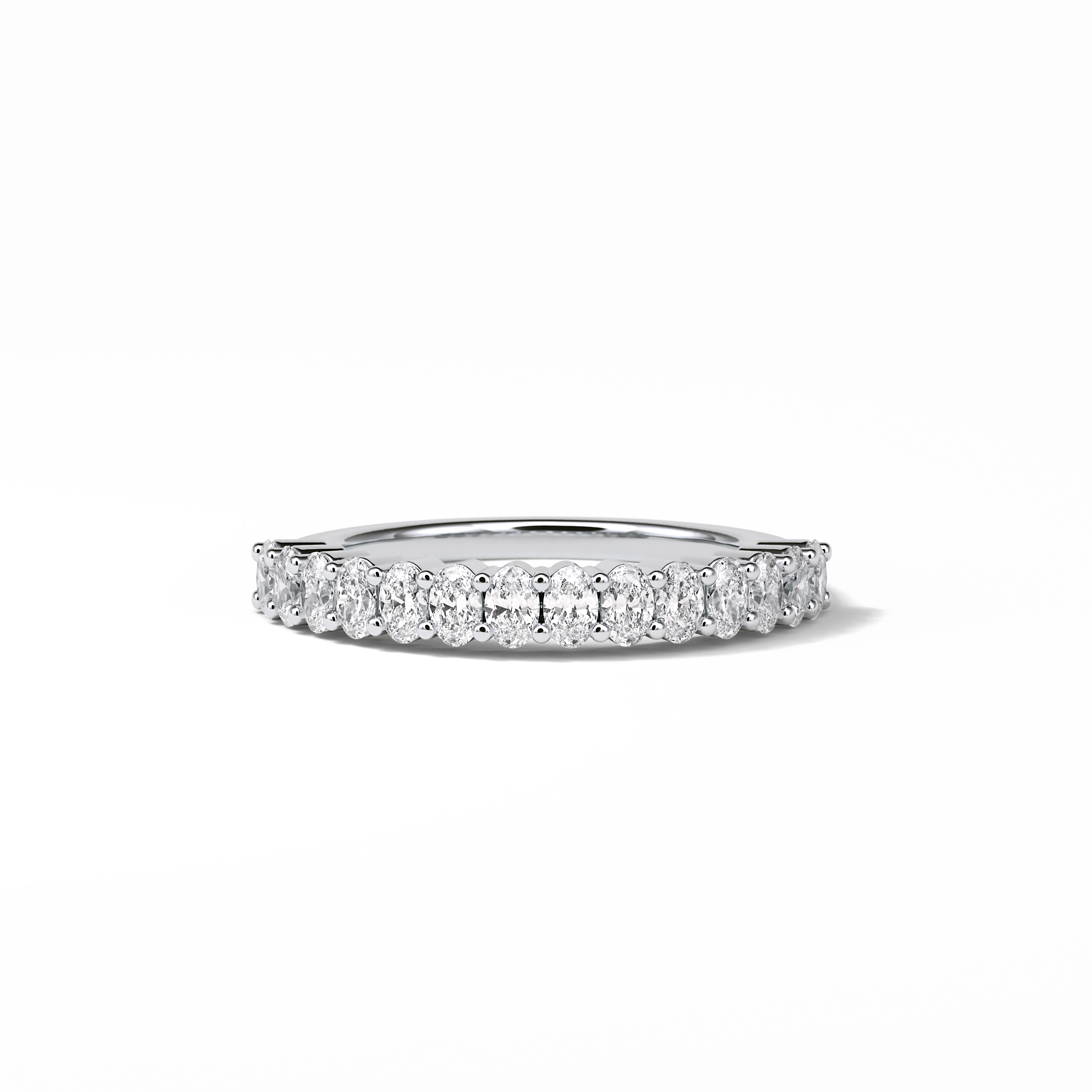 3.5 TCW Oval Shaped Wedding Band 1