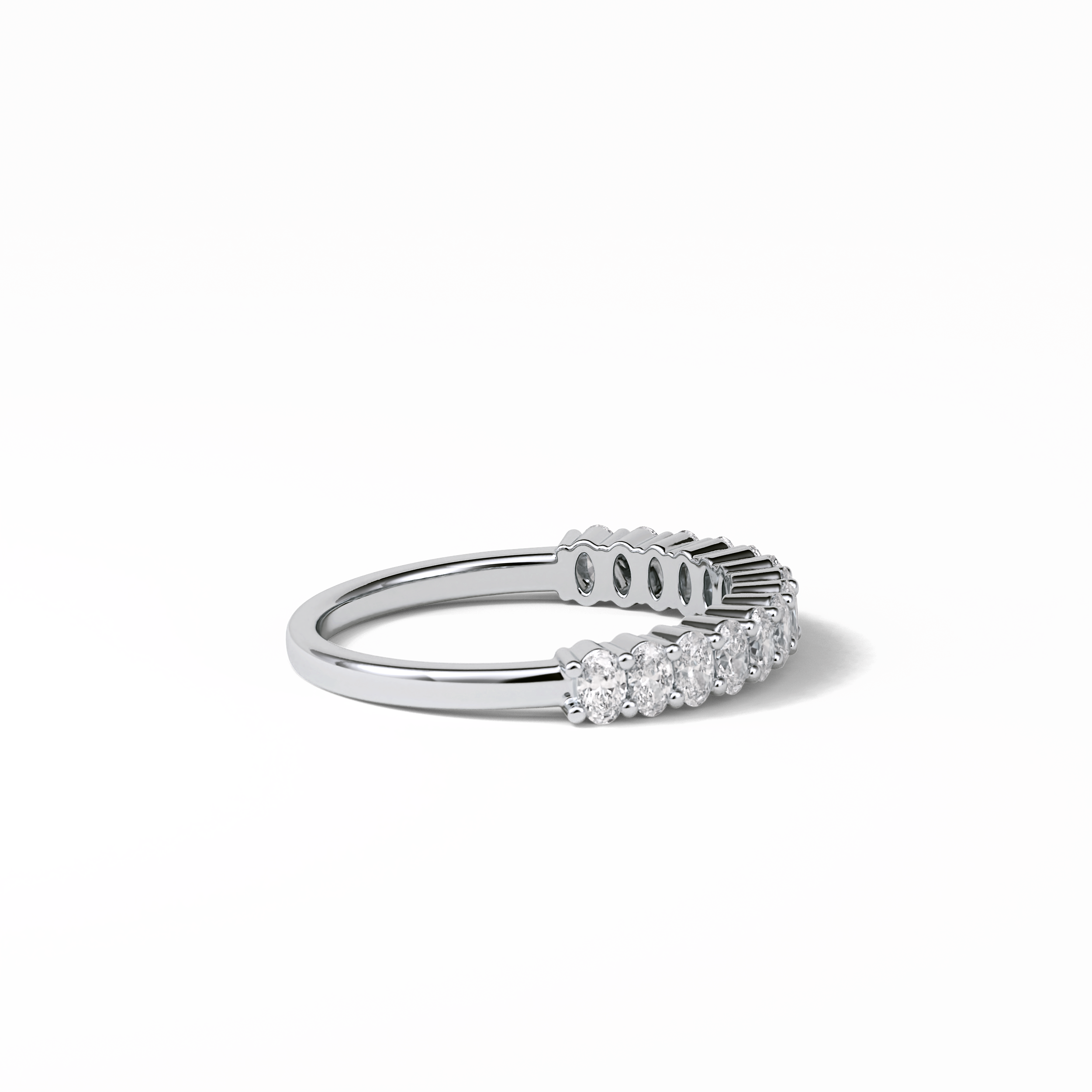 3.5 TCW Oval Shaped Wedding Band 8