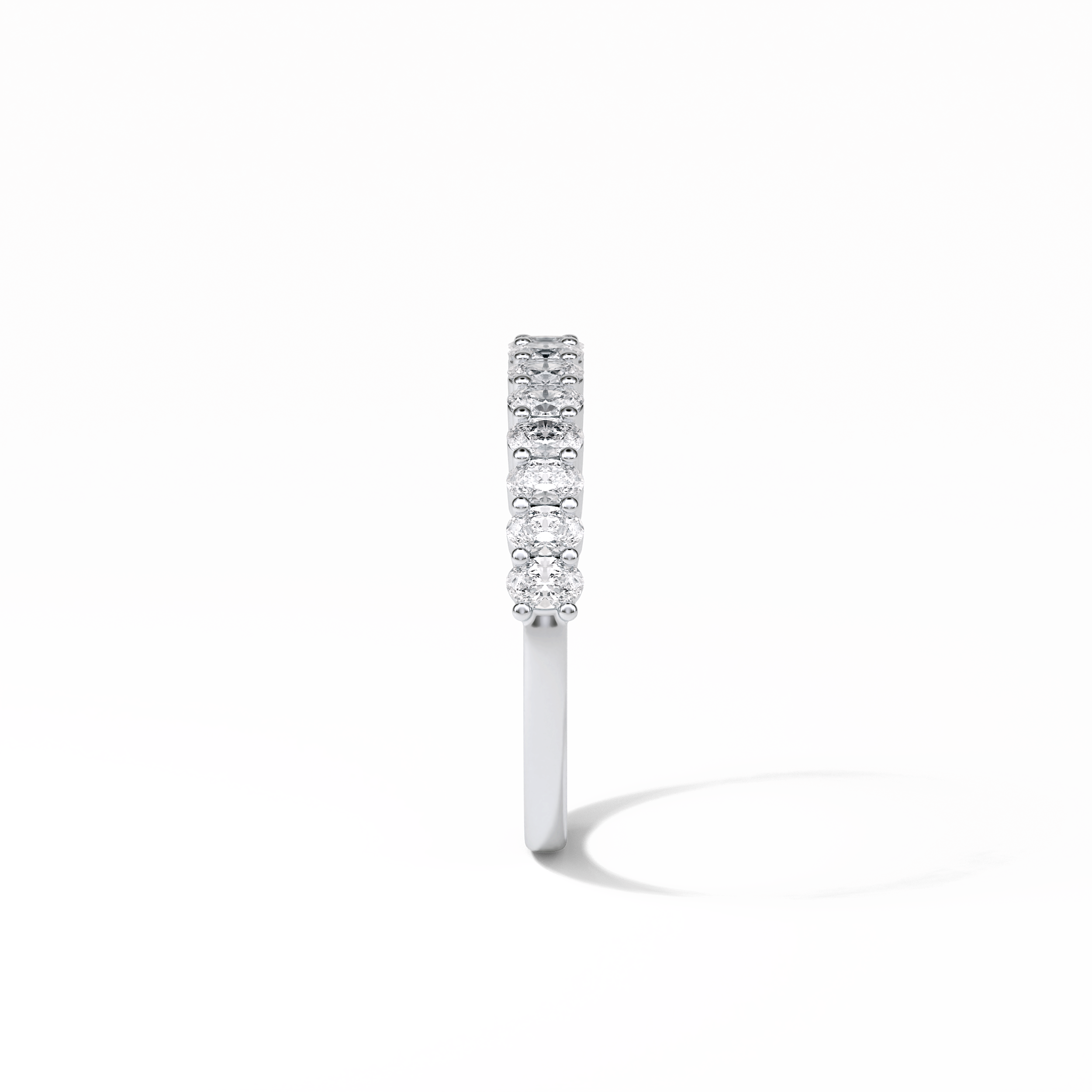 3.5 TCW Oval Shaped Wedding Band 5