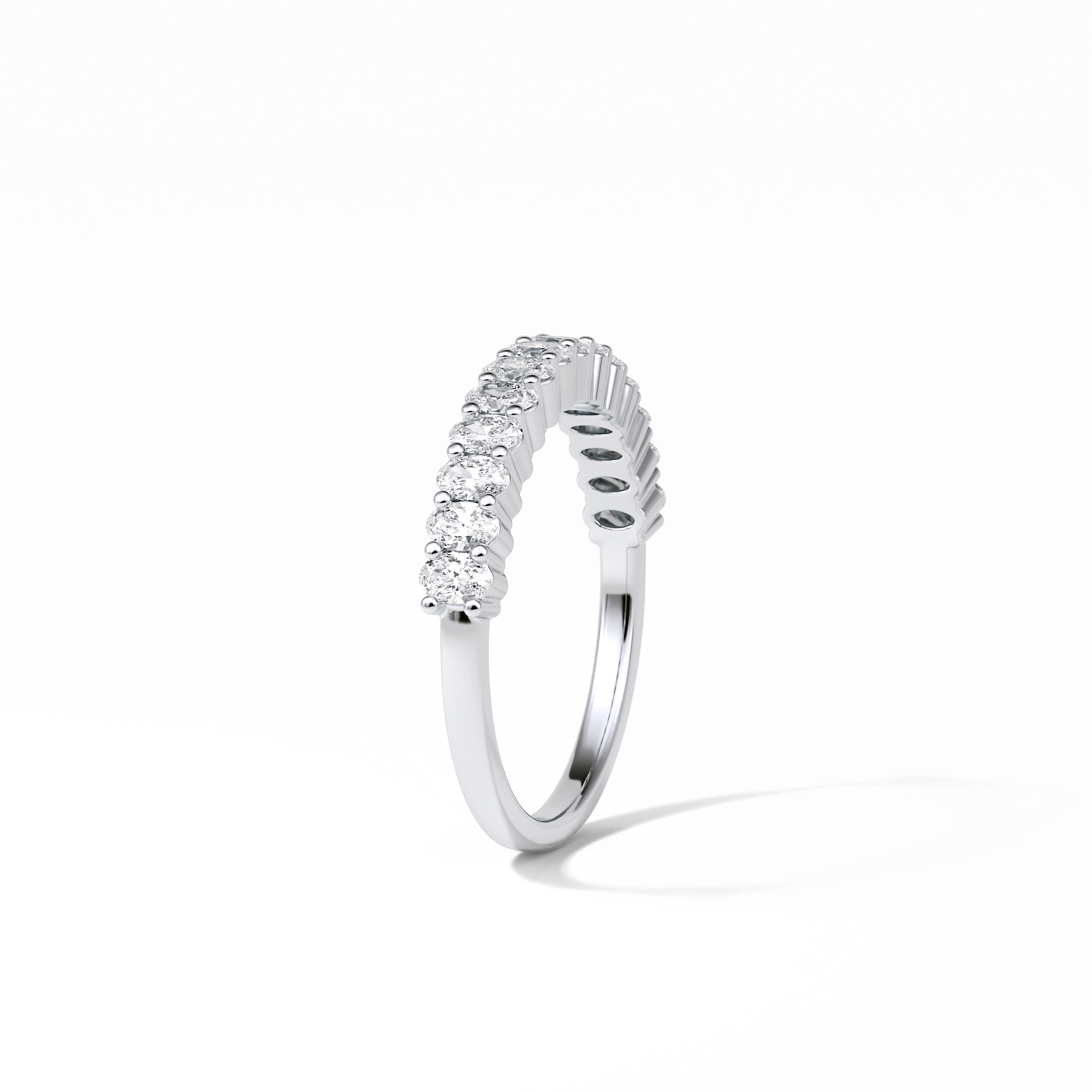 3.5 TCW Oval Shaped Wedding Band 3
