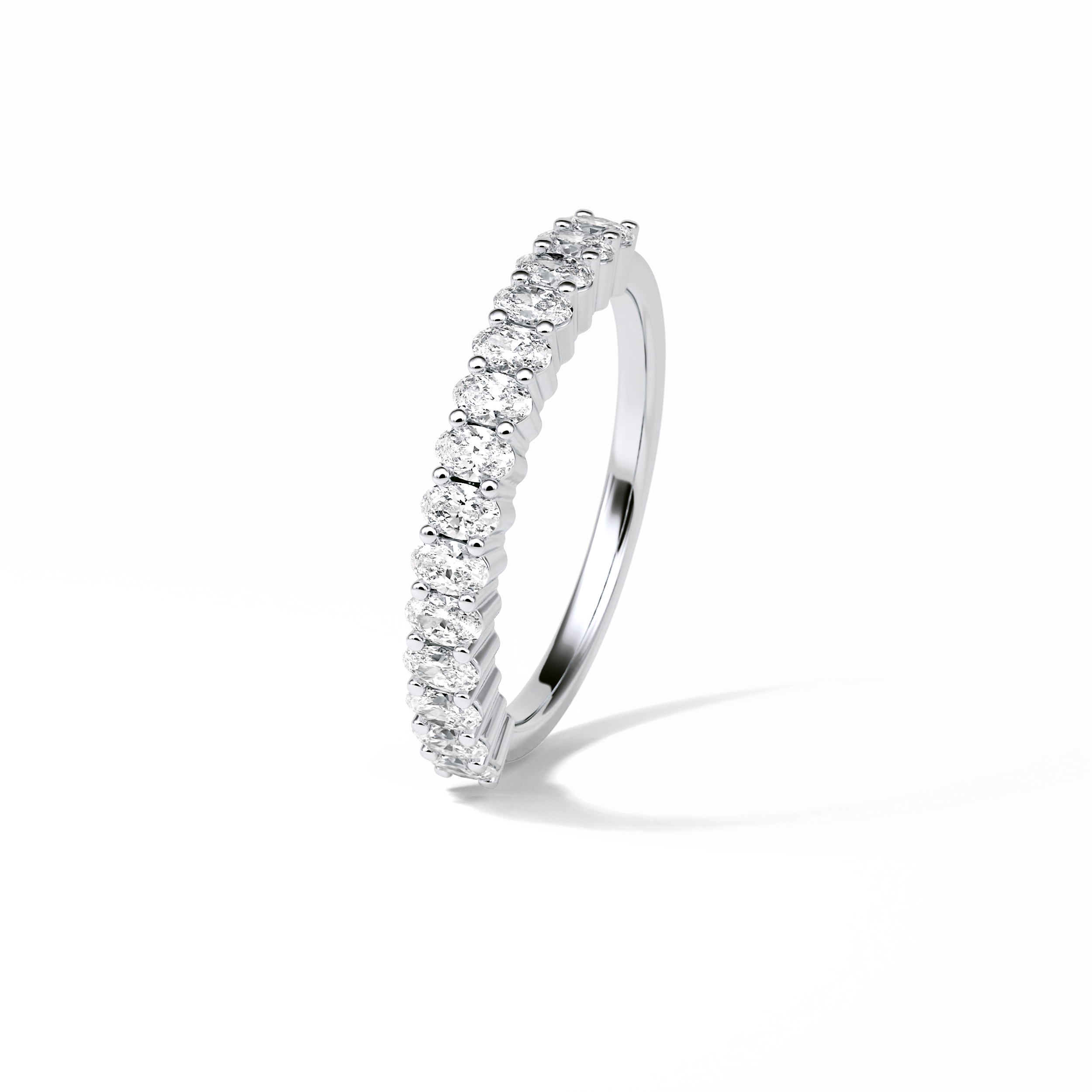 3.5 TCW Oval Shaped Wedding Band 4