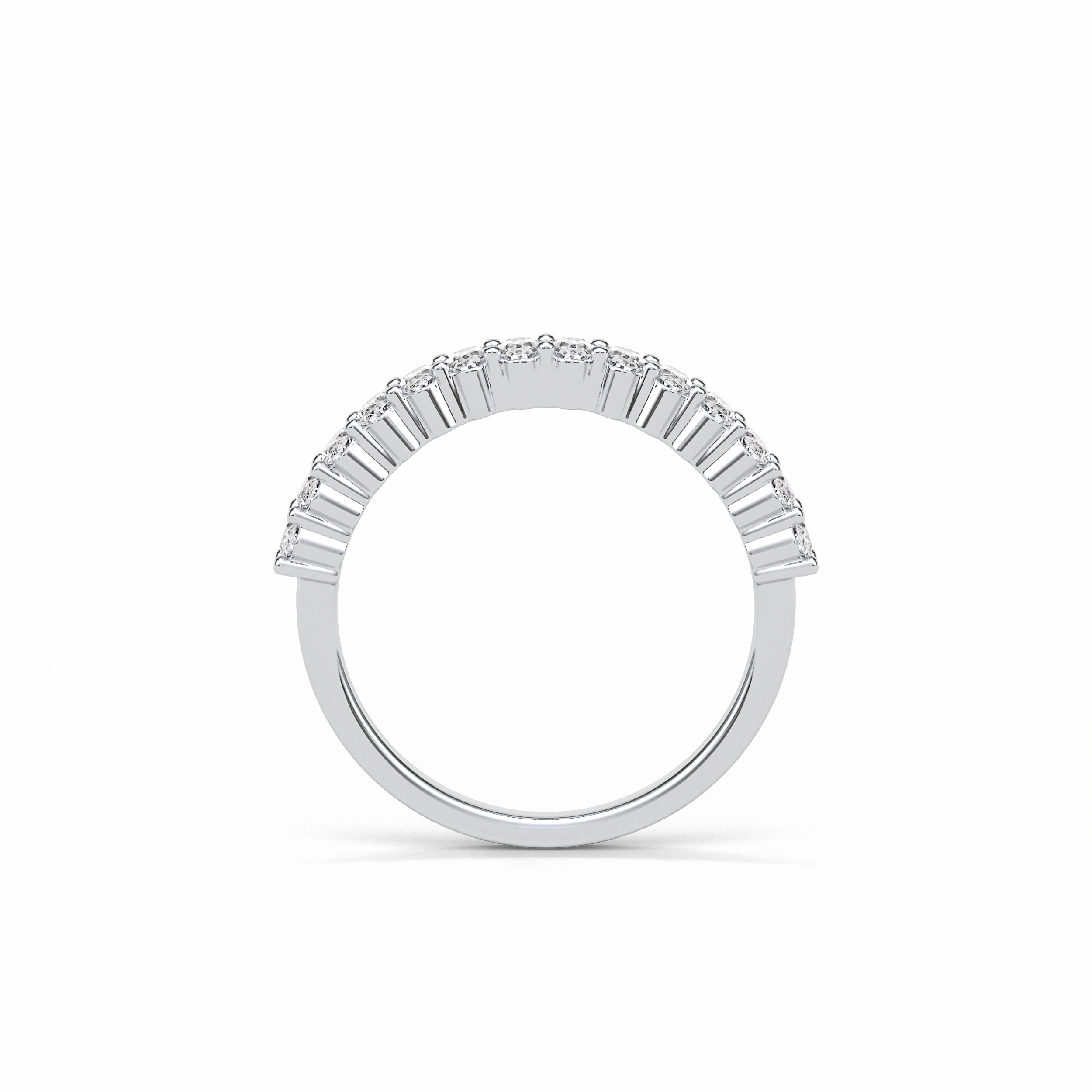 3.5 TCW Oval Shaped Wedding Band 2