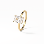 1.67 CT Radiant Cut Hidden Halo Style Moissanite Engagement Ring 12
