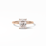 1.67 CT Radiant Cut Hidden Halo Style Moissanite Engagement Ring 15