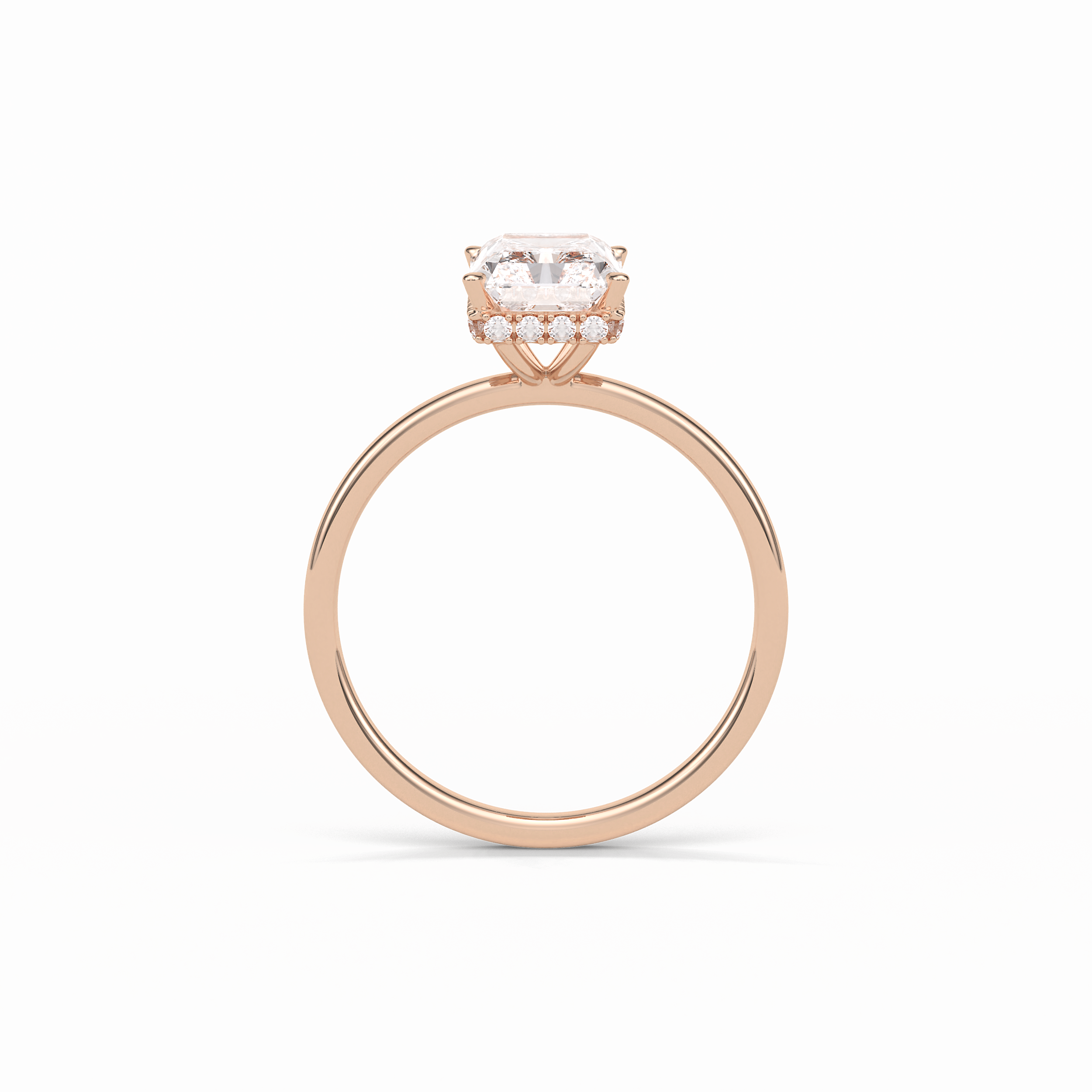 1.67 CT Radiant Cut Hidden Halo Style Moissanite Engagement Ring 20