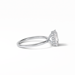 1.67 CT Radiant Cut Hidden Halo Style Moissanite Engagement Ring 3