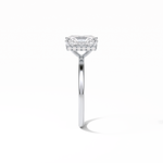 1.67 CT Radiant Cut Hidden Halo Style Moissanite Engagement Ring 4