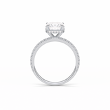 2.30 CT Emerald Cut Hidden Halo & Pave Style Moissanite Engagement Ring 6