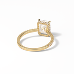 2.43 CT Radiant Cut Hidden Halo & Pave Style Moissanite Engagement Ring 9
