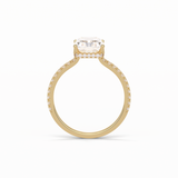 2.43 CT Radiant Cut Hidden Halo & Pave Style Moissanite Engagement Ring 10