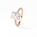 2.43 CT Radiant Cut Hidden Halo & Pave Style Moissanite Engagement Ring 20