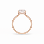 2.43 CT Radiant Cut Hidden Halo & Pave Style Moissanite Engagement Ring 21