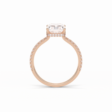 2.43 CT Radiant Cut Hidden Halo & Pave Style Moissanite Engagement Ring 21