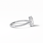 2.43 CT Radiant Cut Hidden Halo & Pave Style Moissanite Engagement Ring 3