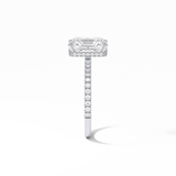 2.43 CT Radiant Cut Hidden Halo & Pave Style Moissanite Engagement Ring 4