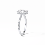 2.43 CT Radiant Cut Hidden Halo & Pave Style Moissanite Engagement Ring 5