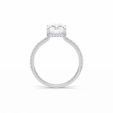 2.43 CT Radiant Cut Hidden Halo & Pave Style Moissanite Engagement Ring 7