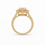2.0 CT Heart Cut Halo & Pave Style Moissanite Engagement Ring 13