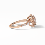 2.0 CT Heart Cut Halo & Pave Style Moissanite Engagement Ring 19