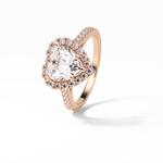 2.0 CT Heart Cut Halo & Pave Style Moissanite Engagement Ring 18