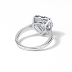 2.0 CT Heart Cut Halo & Pave Style Moissanite Engagement Ring 6