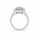 2.0 CT Heart Cut Halo & Pave Style Moissanite Engagement Ring 4