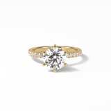 2.30 CT Round Cut Pave Style Moissanite Engagement Ring 8