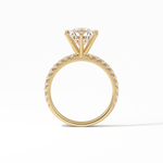 2.30 CT Round Cut Pave Style Moissanite Engagement Ring 9