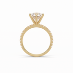 2.30 CT Round Cut Pave Style Moissanite Engagement Ring 10