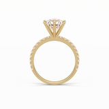 2.30 CT Round Cut Pave Style Moissanite Engagement Ring 10