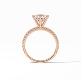 2.30 CT Round Cut Pave Style Moissanite Engagement Ring 19