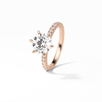 2.30 CT Round Cut Pave Style Moissanite Engagement Ring 20