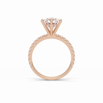 2.30 CT Round Cut Pave Style Moissanite Engagement Ring 18