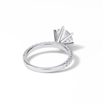2.30 CT Round Cut Pave Style Moissanite Engagement Ring 7