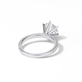 2.30 CT Round Cut Pave Style Moissanite Engagement Ring 7
