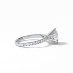 2.30 CT Round Cut Pave Style Moissanite Engagement Ring 2