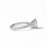 2.30 CT Round Cut Pave Style Moissanite Engagement Ring 2