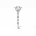 2.30 CT Round Cut Pave Style Moissanite Engagement Ring 3