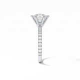 2.30 CT Round Cut Pave Style Moissanite Engagement Ring 3