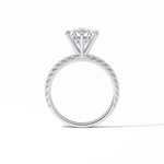 2.30 CT Round Cut Pave Style Moissanite Engagement Ring 4