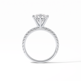 2.30 CT Round Cut Pave Style Moissanite Engagement Ring 4