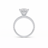 2.30 CT Round Cut Pave Style Moissanite Engagement Ring 6