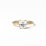 2.35 CT Elongated Cushion Cut Solitaire Style Moissanite Engagement Ring 8